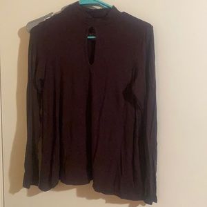 Burgundy long sleeve shirt